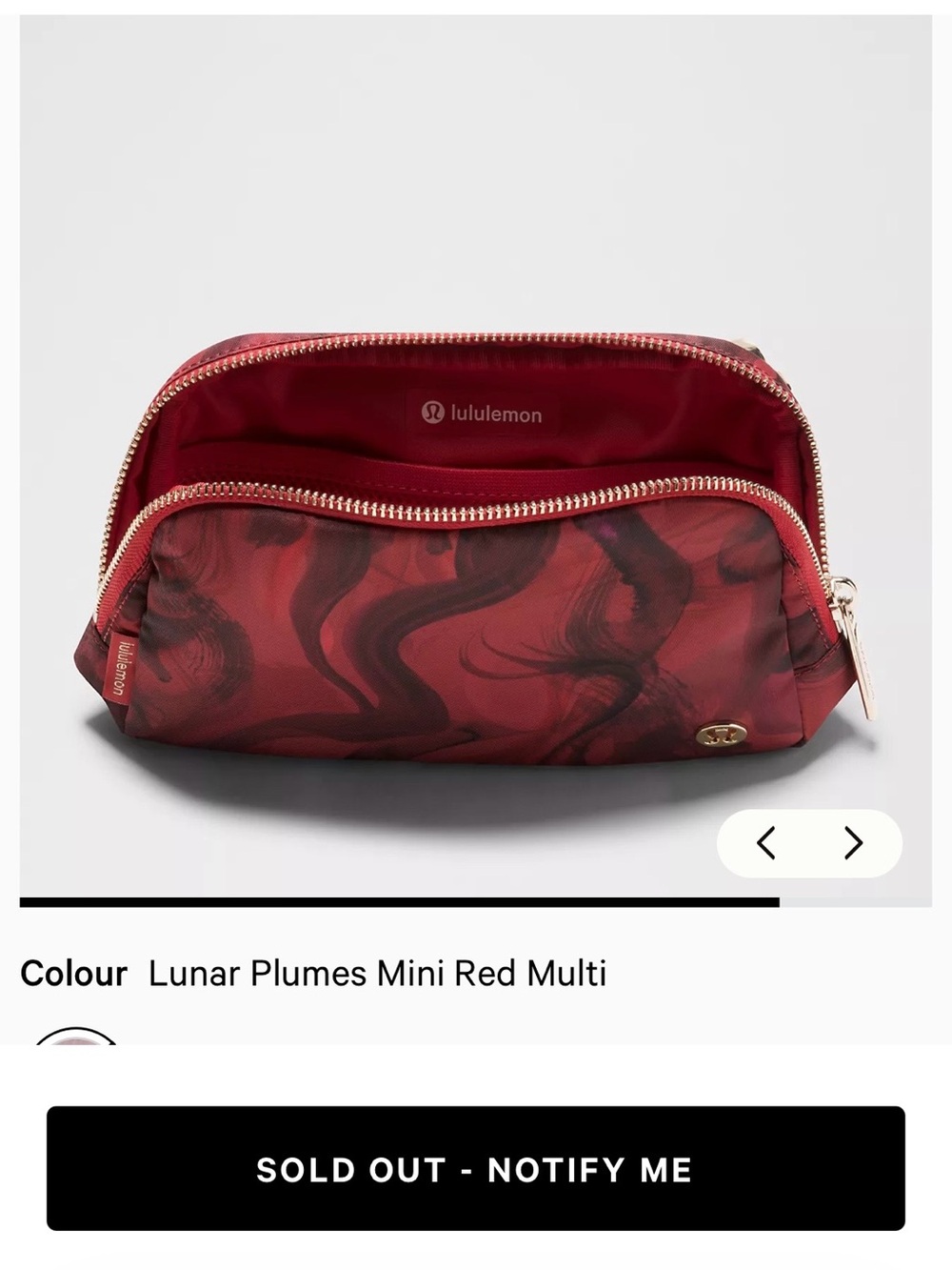 lululemon athletica Lunar Plumes Mini Belt Bag - Red Multi - Picture 4 of 5